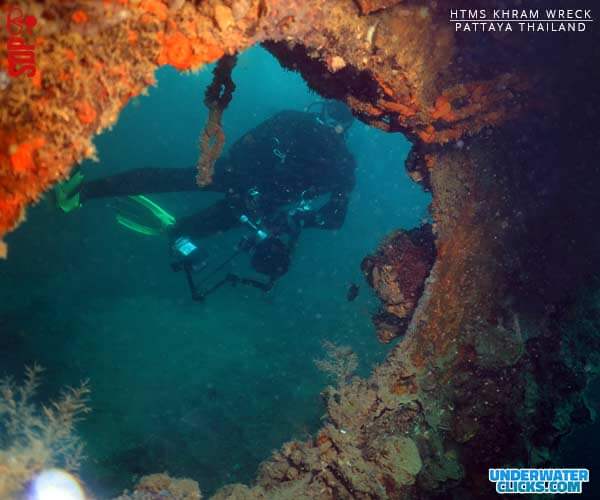 HTMS Khram Wreck Dive Site Pattaya